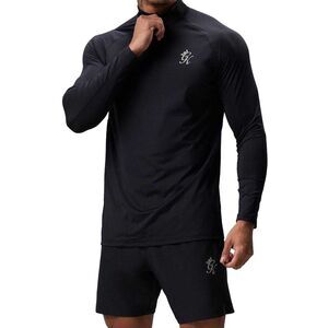 Gym King Mens Energy Quarter Zip  Athletic Top / Black